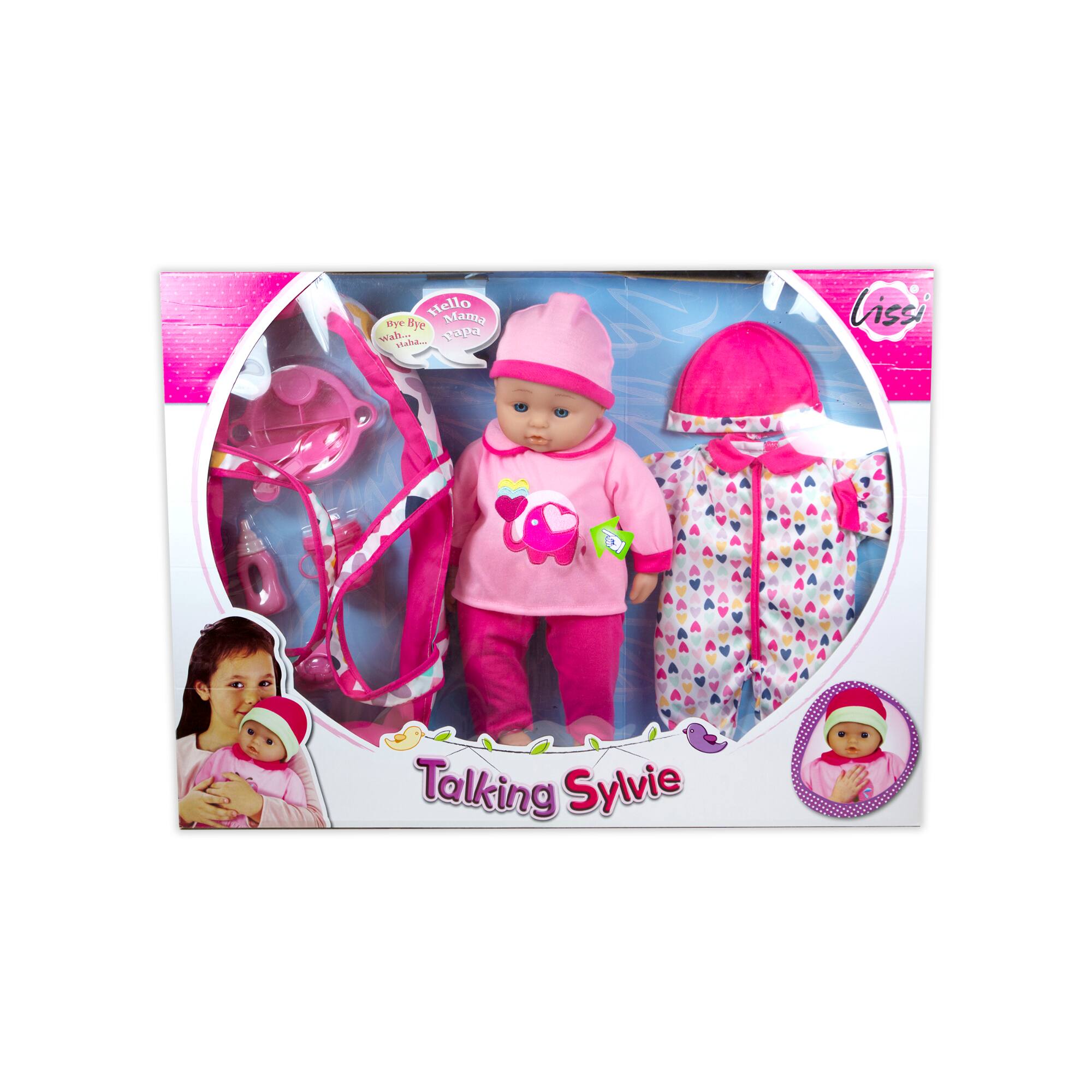 Lissi Dolls 16" Talking Baby Doll With Accessories